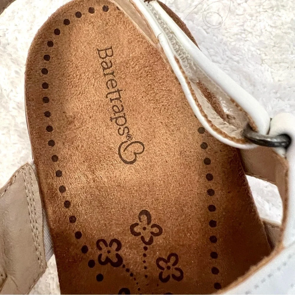 BareTraps Women's Jacey Fisherman Sandal white leather boho grandma comfort 9M